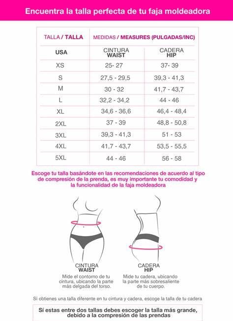 Camelia- Faja Colombiana Pierna Larga 3 Row Clips