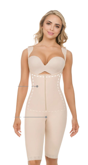 Millie- Ultra Control High Back Long Short Shaper/Ultra Compresion Espalda Alta Larga Perna Enterizo